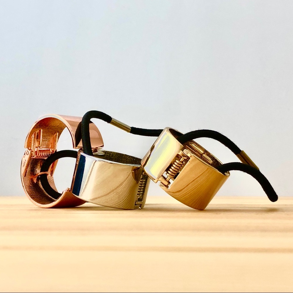 METAL CUFFS COVER HAIR TIED- SET OF 3
